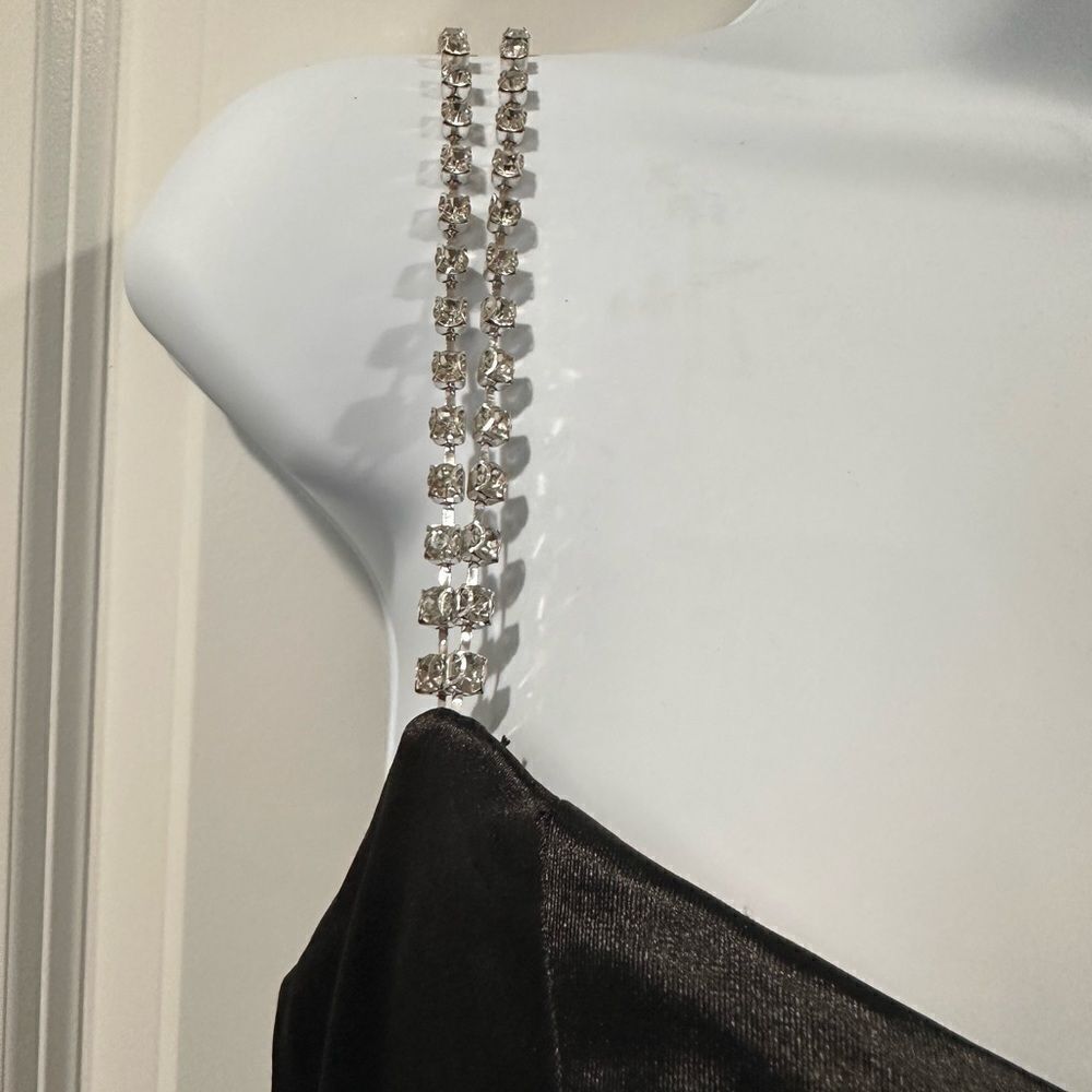 MAC DUGGAL Women’s Embellished Charmeuse Rhinestone Strap Trumpet Gown Size 4 - Picture 12 of 15